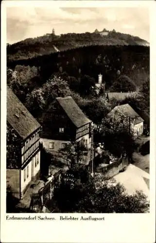 Ak Erdmannsdorf Augustusburg im Erzgebirge, Fachwerkhäuser