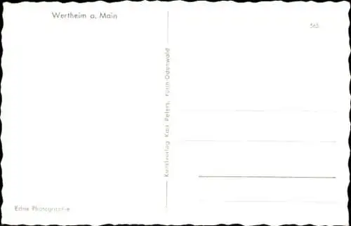 Ak Wertheim am Main, Teilansicht