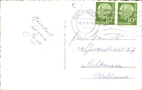 Ak Ehrenbreitstein Koblenz am Rhein, Festung, Schiff