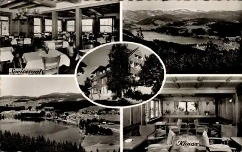 Ak Titisee Neustadt im Breisgau Hochschwarzwald, Hotel Waldlust, Speisesaal, Panorama, Klause