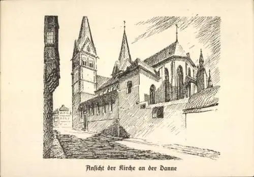 Künstler Ak Koblenz am Rhein, Wappen, Florinskirche, Danne