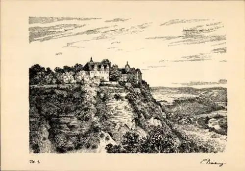 Künstler Ak Dornburg an der Saale Thüringen, Goethe-Biografie, Gedicht, Nr. 4