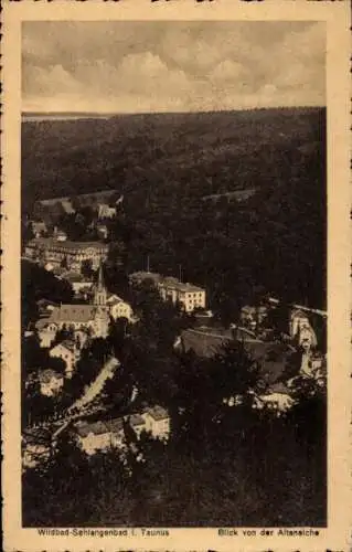 Ak Schlangenbad im Taunus Hessen, Blick von der Altaneiche, Panorama