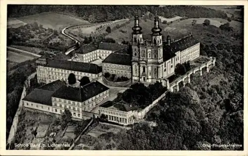 Ak Bad Staffelstein am Main Oberfranken, Schloss Banz, Luftbild