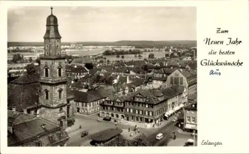 Ak Erlangen in Mittelfranken Bayern, Teilansicht