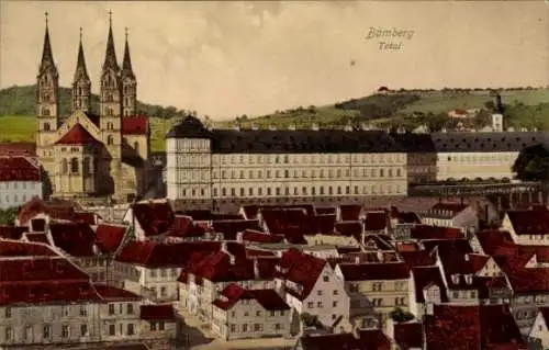 Ak Bamberg Oberfranken, Totalansicht der Stadt, Kirche