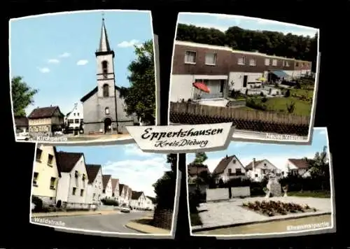 Ak Eppertshausen in Hessen, Kirche, Neues Viertel, Ehrenmal, Waldstraße