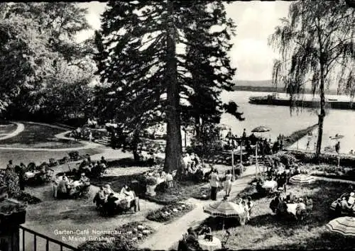 Ak Ginsheim Gustavsburg am Rhein, Garten Cafe Nonnenau