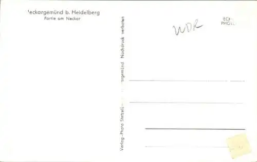 Ak Neckargemünd am Neckar, Fachwerkhaus, Kirche