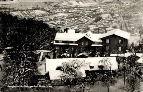Ak Thale im Harz, Berghotel Roßtrappe, Winter