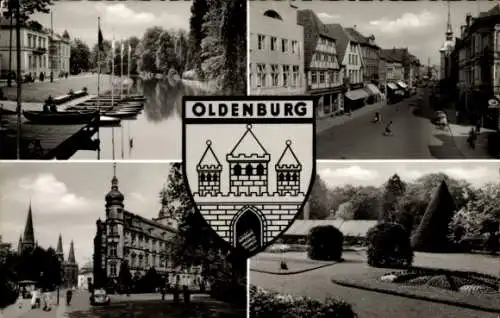 Wappen Ak Oldenburg in Holstein, Paddelboote, Gebäude, Park