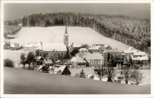 Ak Schönwald im Schwarzwald, Gesamtansicht, Winter