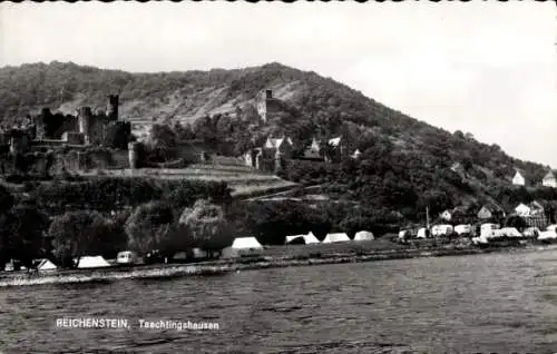 Ak Trechtingshausen am Rhein, Burg Reichenstein, Falkenburg