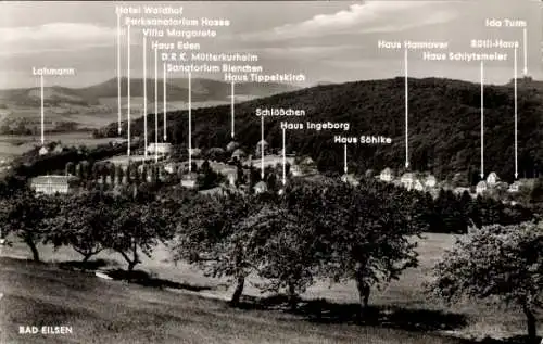 Ak Bad Eilsen Niedersachsen, Schaumburg-Lippe, Schlösschen, Haus Ingeborg, Haus Söhlke, Lahmann