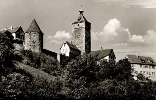 Ak Waldenburg in Württemberg, Burg, Fachwerkhaus