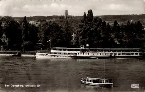 Ak Bad Godesberg Bonn am Rhein, Schiffe, Rheinansicht