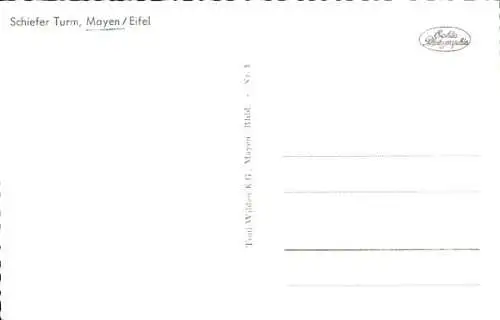 Ak Mayen in der Eifel, schiefer Turm