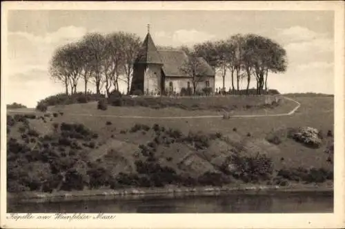 Ak Schalkenmehren in der Eifel, Weinfelder Maar, Kapelle