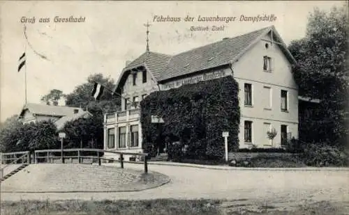 Ak Geesthacht an der Elbe, Fährhaus der Lauenburger Dampfschiffe