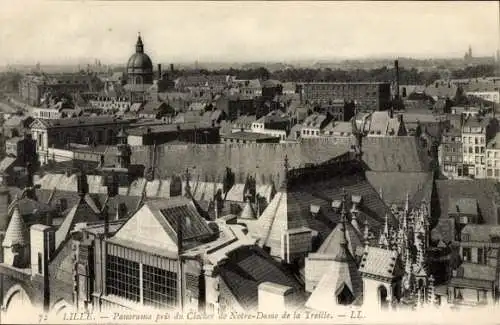 Ak Lille Nord, Panorama pris du Clocher de Notre-Dame de la Treille