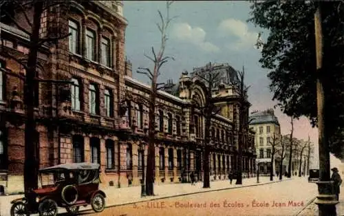 Ak Lille Nord, Boulevard des Ecoles, Ecole Jean Mace