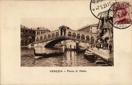 Ak Venezia Venedig Veneto, Ponte di Rialto