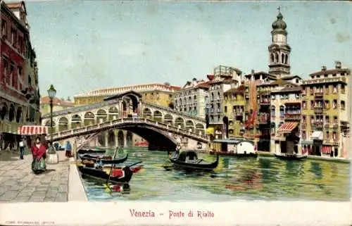 Litho Venezia Venedig Veneto, Ponte di Rialto