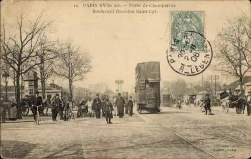 Ak Paris 17. Jahrhundert, Porte de Champerret, Boulevard Gouvion Saint Cyr