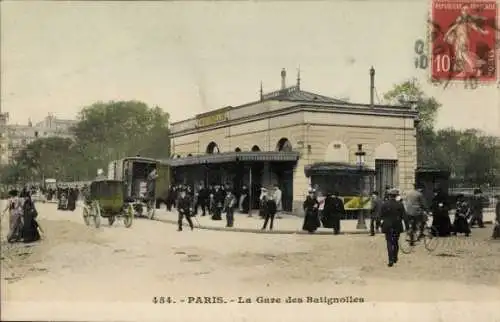 Ak Paris 17. Jahrhundert, Bahnhof Batignolles