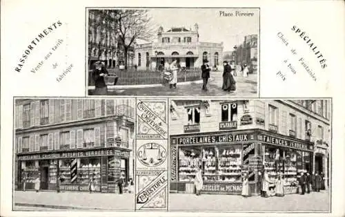 Ak Paris 17. Jahrhundert, Place Pereire, Kristallporzellan