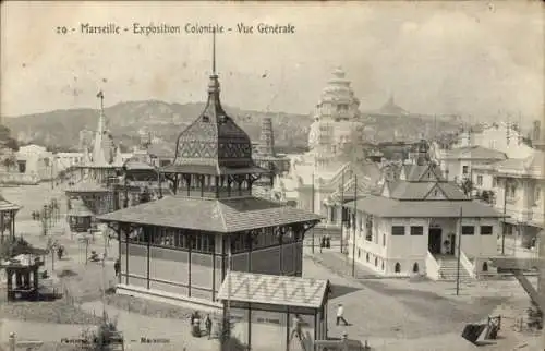 Ak Marseille Bouches du Rhône, Exposition Coloniale, Vue Generale