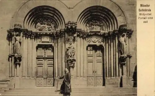 Ak Straßburg Elsass Bas Rhin, Münster, Südportal