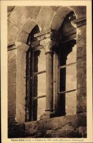 Ak Saint Céré Lot, Fenetre du XIIe siecle