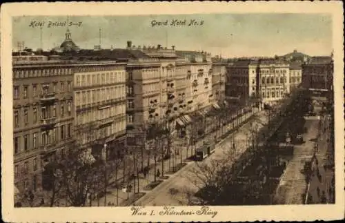 Ak Wien 1 Innere Stadt, Kärntner Ring, Hotel Bristol 5-7, Grand Hotel Nr. 9