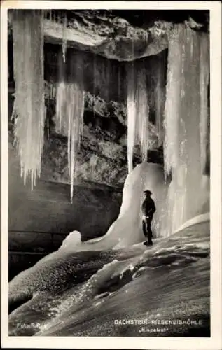 Ak Obertraun Oberösterreich, Dachstein-Rieseneishöhle, Eispalast