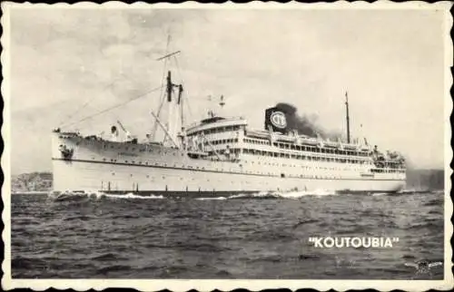 Ak Paquebot Koutoubia, Cie de Navigation Paquet, CNP