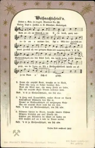 Lied Ak Anton Günther, Weihnachtsfried'n, Mundart Nr 26