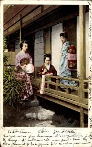 Ak Japanischer Teegarten, der Liebesbrief
