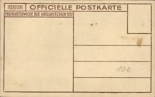 Ak Großherzog Ernst Ludwig von Hessen Darmstadt, Postkartenwoche der Großherzogin Eleonore 1912