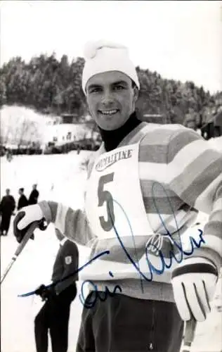 Foto Ak Skifahrer und Schauspieler Toni Sailer, Portrait, Autogramm