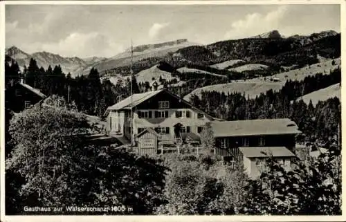 Ak Riezlern Mittelberg in Vorarlberg, Walserschanz, Gasthaus