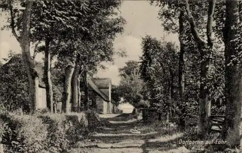 Ak Insel Föhr Nordfriesland, Dorfpartie