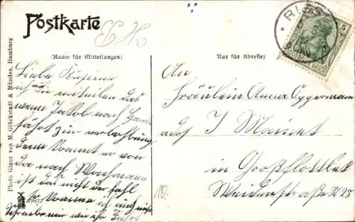 Ak Wedel an der Elbe, Markt mit Roland