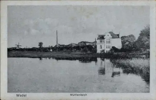 Ak Wedel an der Elbe, Mühlenteich