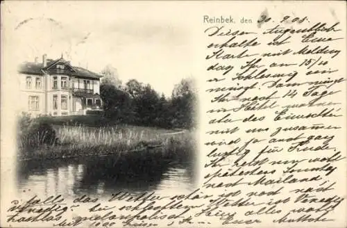 Ak Reinbek in Schleswig Holstein, Villa mit Wasserblick