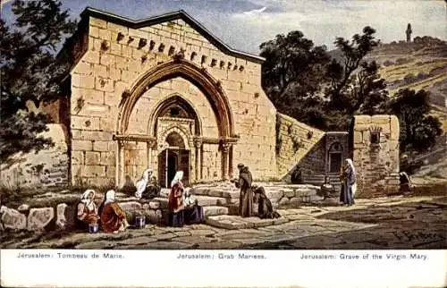 Künstler Ak Perlberg, F., Jerusalem Israel, Grab Mariens