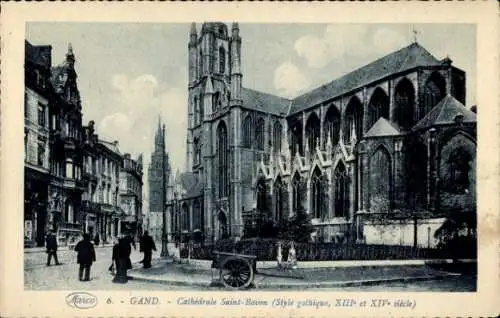 Ak Gand Gent Ostflandern, Kathedrale Saint Bavon