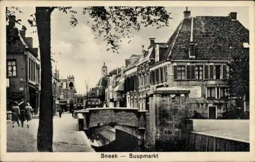 Ak Sneek Friesland Niederlande, Suupmarkt