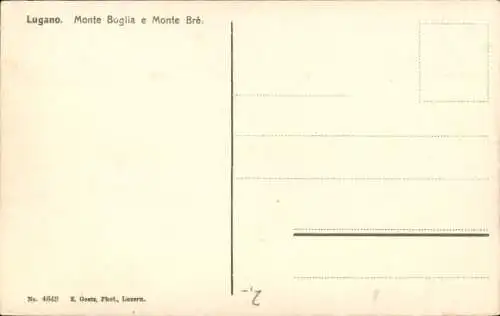 Ak Lugano Kanton Tessin, Gesamtansicht, Monte Boglia, Monte Bré