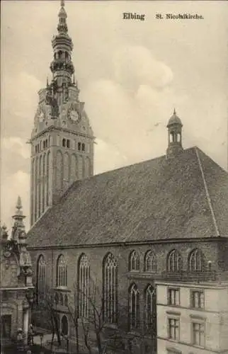 Ak Elbląg Elbing Westpreußen, St. Nicolaikirche